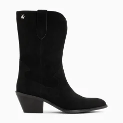 Vanessa Wu Bottines Santiags Beverly Noires Mi-Mollet Sale