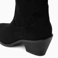 Vanessa Wu Bottines Santiags Beverly Noires Mi-Mollet Sale