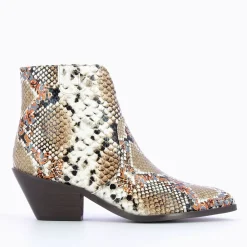 Vanessa Wu Bottines Santiags Caroline Multicolores Effet Serpent Outlet