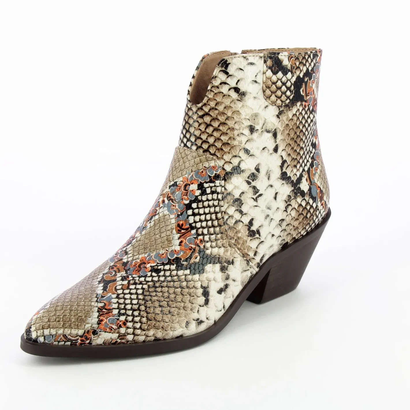 Vanessa Wu Bottines Santiags Caroline Multicolores Effet Serpent Outlet