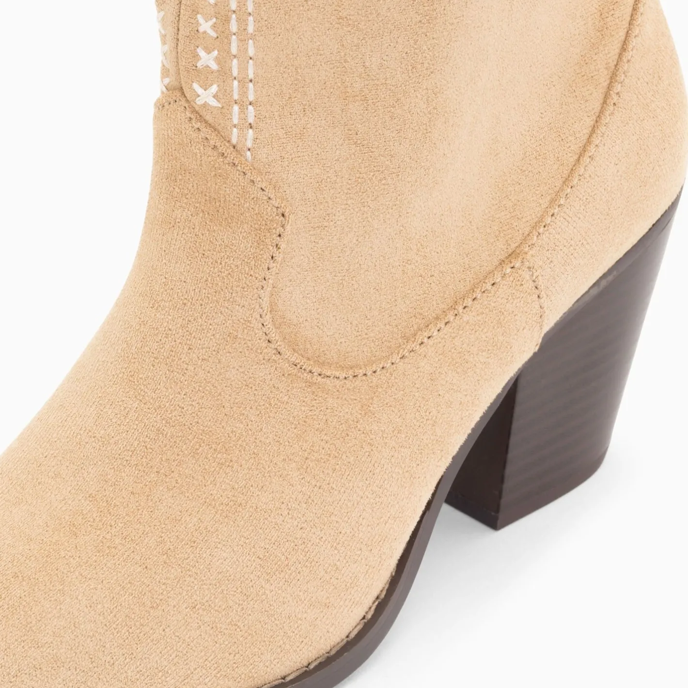 Vanessa Wu Bottines Santiags Danae Montantes Beiges A Broderies Best