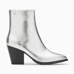 Vanessa Wu Bottines Santiags Dina Argent A Talon Sale