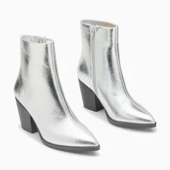 Vanessa Wu Bottines Santiags Dina Argent A Talon Sale