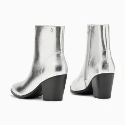 Vanessa Wu Bottines Santiags Dina Argent A Talon Sale