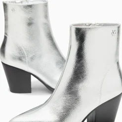 Vanessa Wu Bottines Santiags Dina Argent A Talon Sale