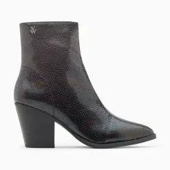 Vanessa Wu Bottines Santiags Dina Noir Serpent A Talon Discount