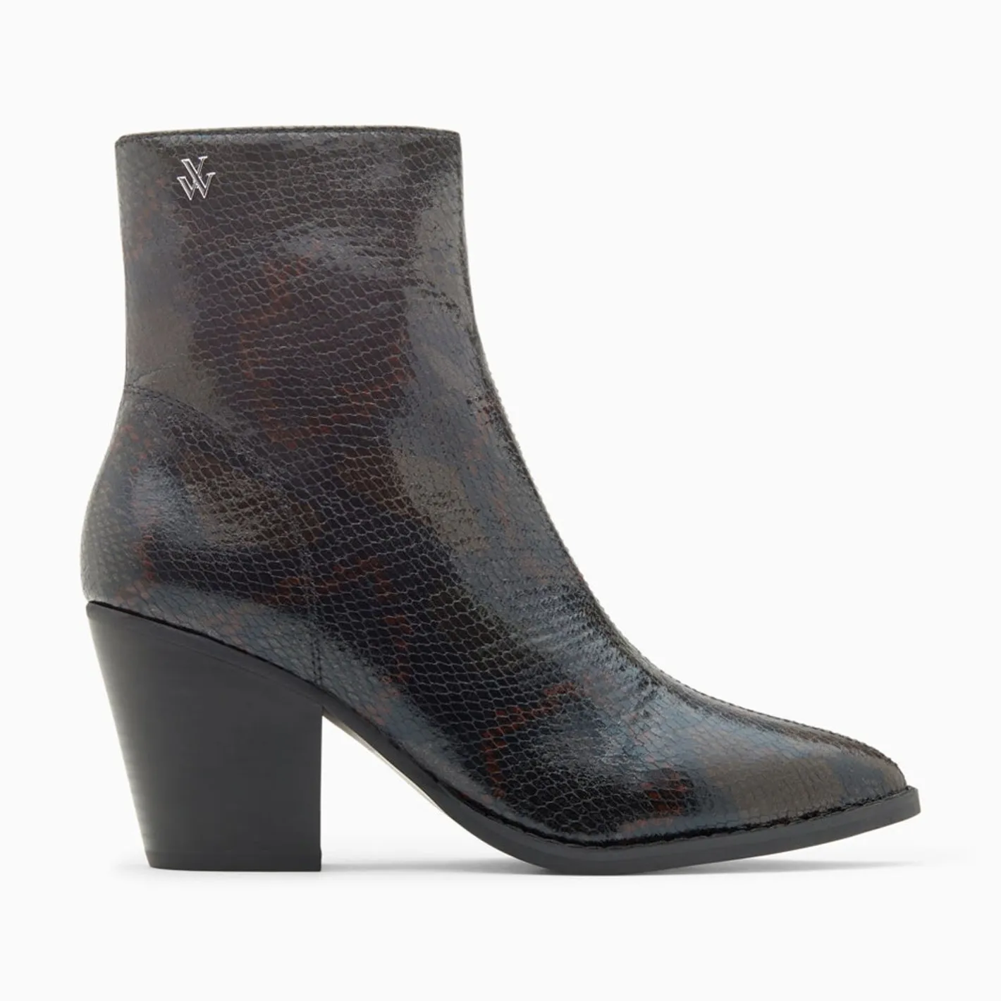 Vanessa Wu Bottines Santiags Dina Noir Serpent A Talon Discount