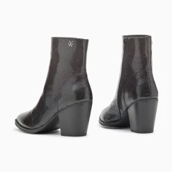 Vanessa Wu Bottines Santiags Dina Noir Serpent A Talon Discount