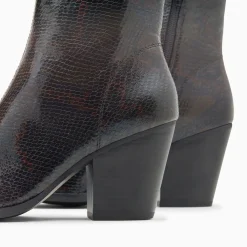 Vanessa Wu Bottines Santiags Dina Noir Serpent A Talon Discount