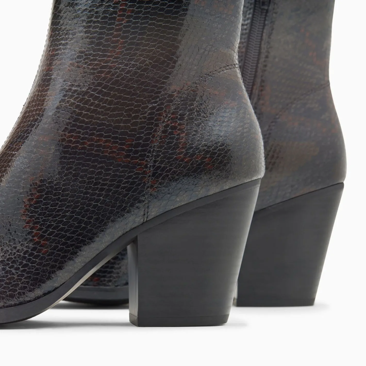 Vanessa Wu Bottines Santiags Dina Noir Serpent A Talon Discount