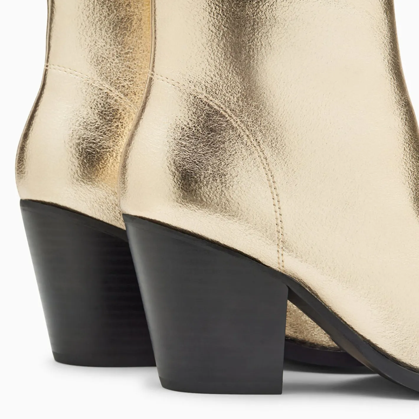 Vanessa Wu Bottines Santiags Dina Or A Talon New