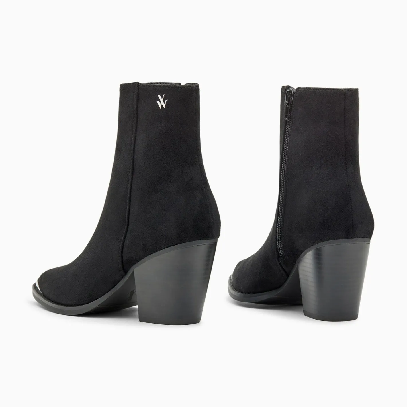 Vanessa Wu Bottines Santiags Jenn Noires A Talon New