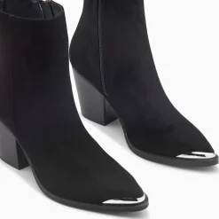 Vanessa Wu Bottines Santiags Jenn Noires A Talon New
