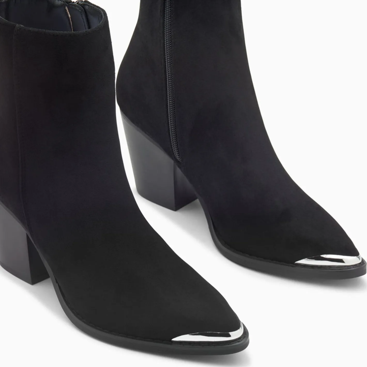Vanessa Wu Bottines Santiags Jenn Noires A Talon New
