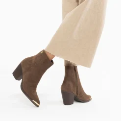 Vanessa Wu Bottines Santiags Jenn Taupe A Talon Outlet