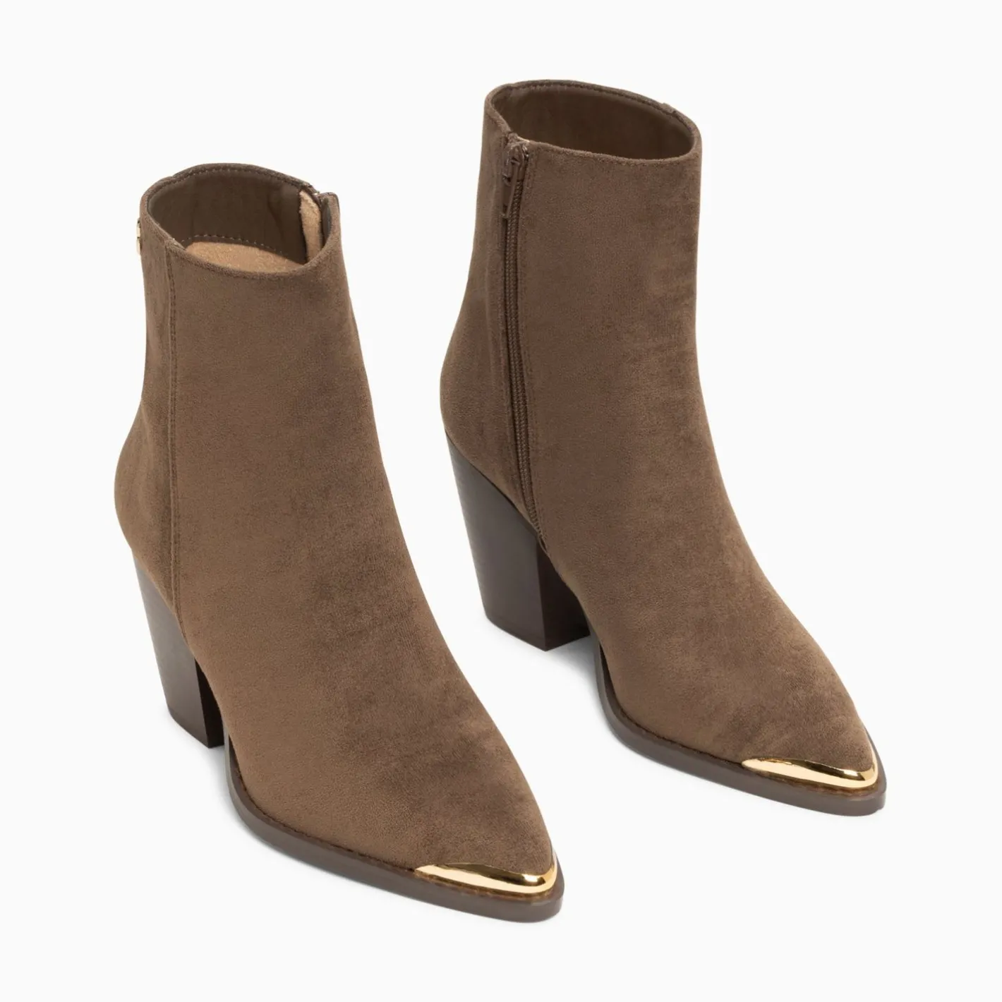 Vanessa Wu Bottines Santiags Jenn Taupe A Talon Outlet