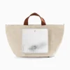 Vanessa Wu Cabas Iris Beige A Pochette Argent Clearance