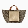 Vanessa Wu Cabas Iris Leopard A Pochette Or New
