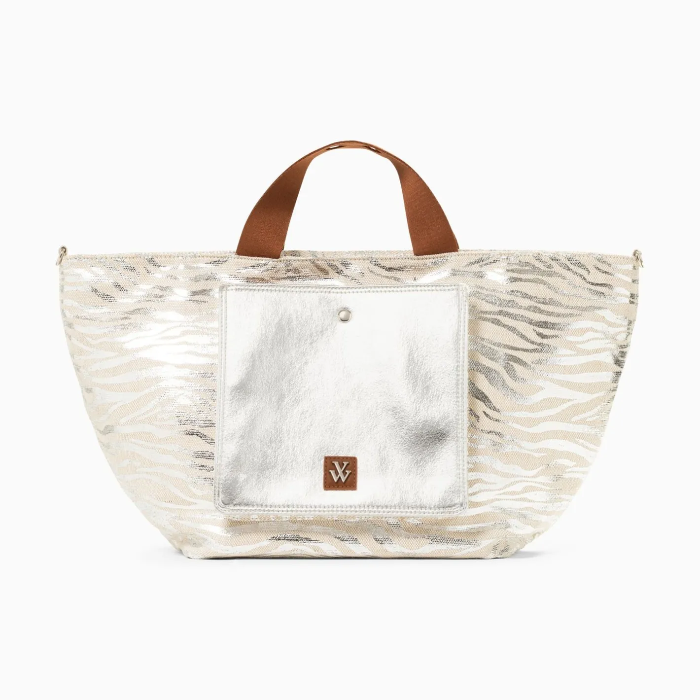 Vanessa Wu Cabas Roxanna Argent Imprime Zebre A Pochette Hot