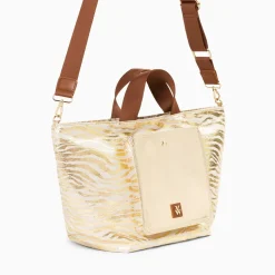 Vanessa Wu Cabas Roxanna Or Imprime Zebre A Pochette Clearance