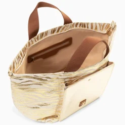 Vanessa Wu Cabas Roxanna Or Imprime Zebre A Pochette Clearance