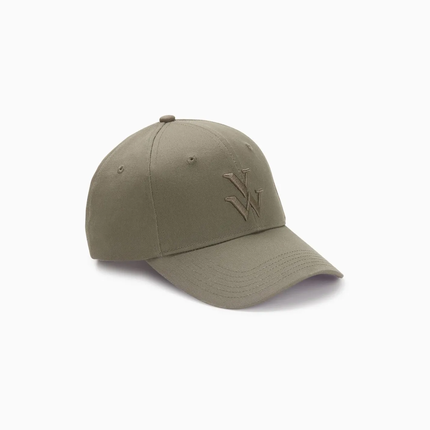Vanessa Wu Casquette Clem Kaki A Monogramme Brode