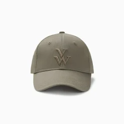 Vanessa Wu Casquette Clem Kaki A Monogramme Brode