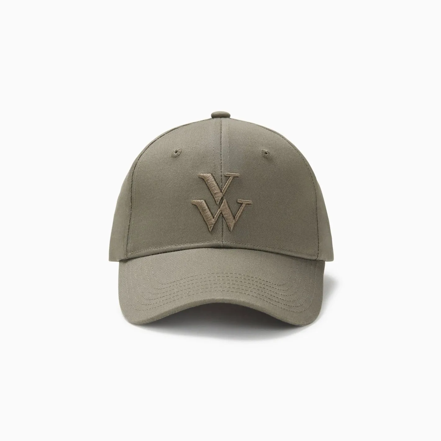 Vanessa Wu Casquette Clem Kaki A Monogramme Brode