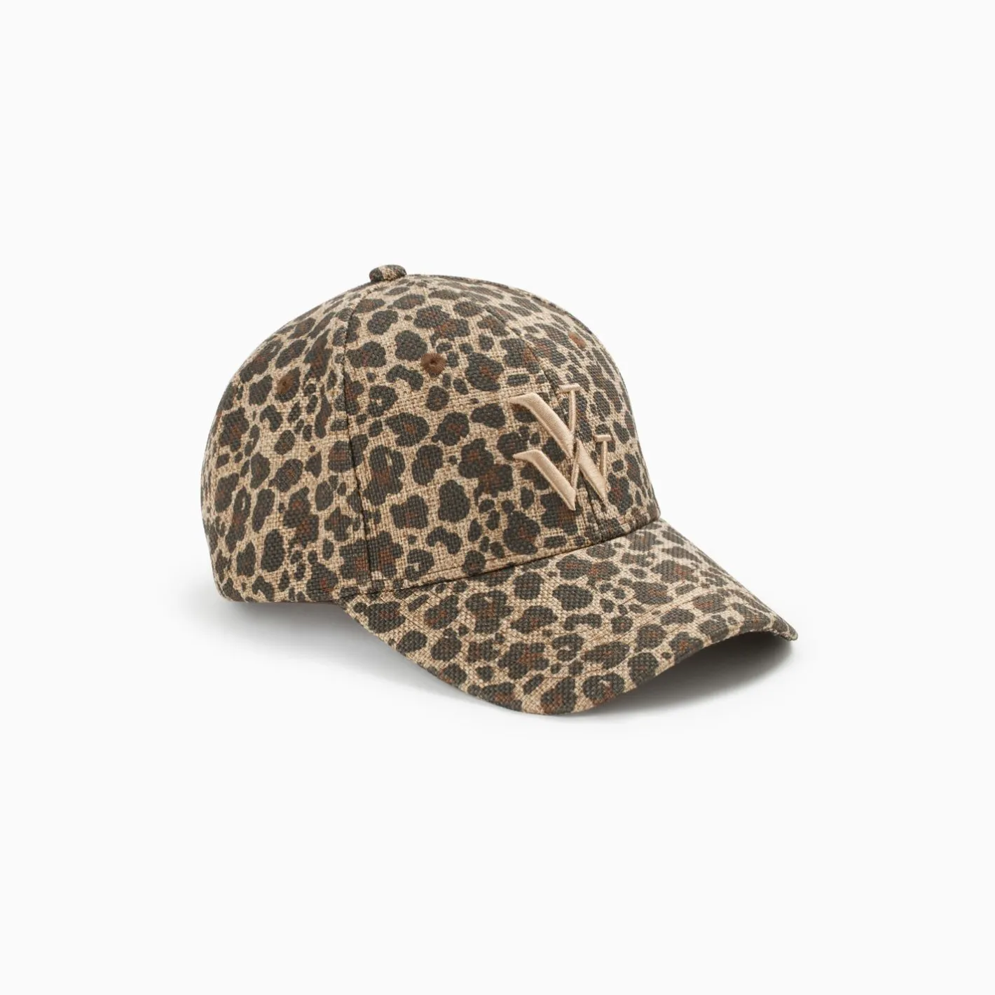 Vanessa Wu Casquette Clem Leopard A Monogramme Brode