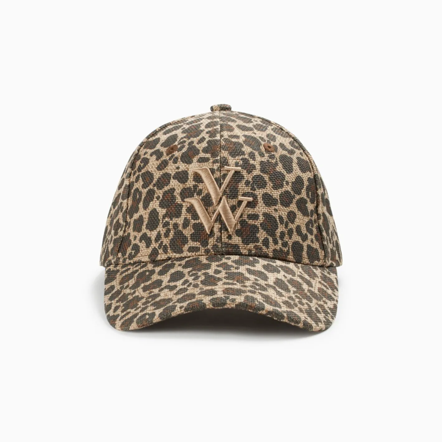 Vanessa Wu Casquette Clem Leopard A Monogramme Brode