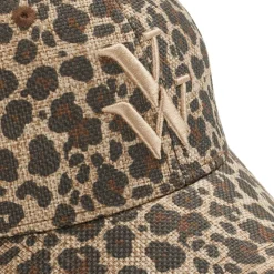 Vanessa Wu Casquette Clem Leopard A Monogramme Brode