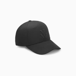 Vanessa Wu Casquette Clem Noire A Monogramme Brode Discount