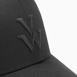 Vanessa Wu Casquette Clem Noire A Monogramme Brode Discount