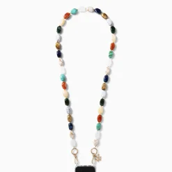 Vanessa Wu Chaine De Telephone Livia En Pierres Multicolores Discount