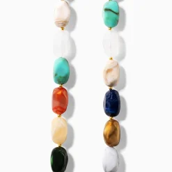 Vanessa Wu Chaine De Telephone Livia En Pierres Multicolores Discount