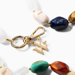 Vanessa Wu Chaine De Telephone Livia En Pierres Multicolores Discount