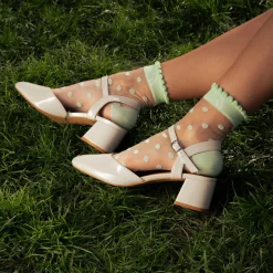 Vanessa Wu Chaussettes A Pois Vertes Prescription Lab X Outlet