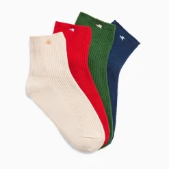 Vanessa Wu Chaussettes Courtes Amy Beiges Cotelees Clearance