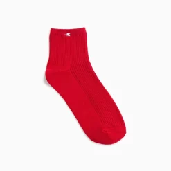 Vanessa Wu Chaussettes Courtes Amy Rouges Cotelees Outlet