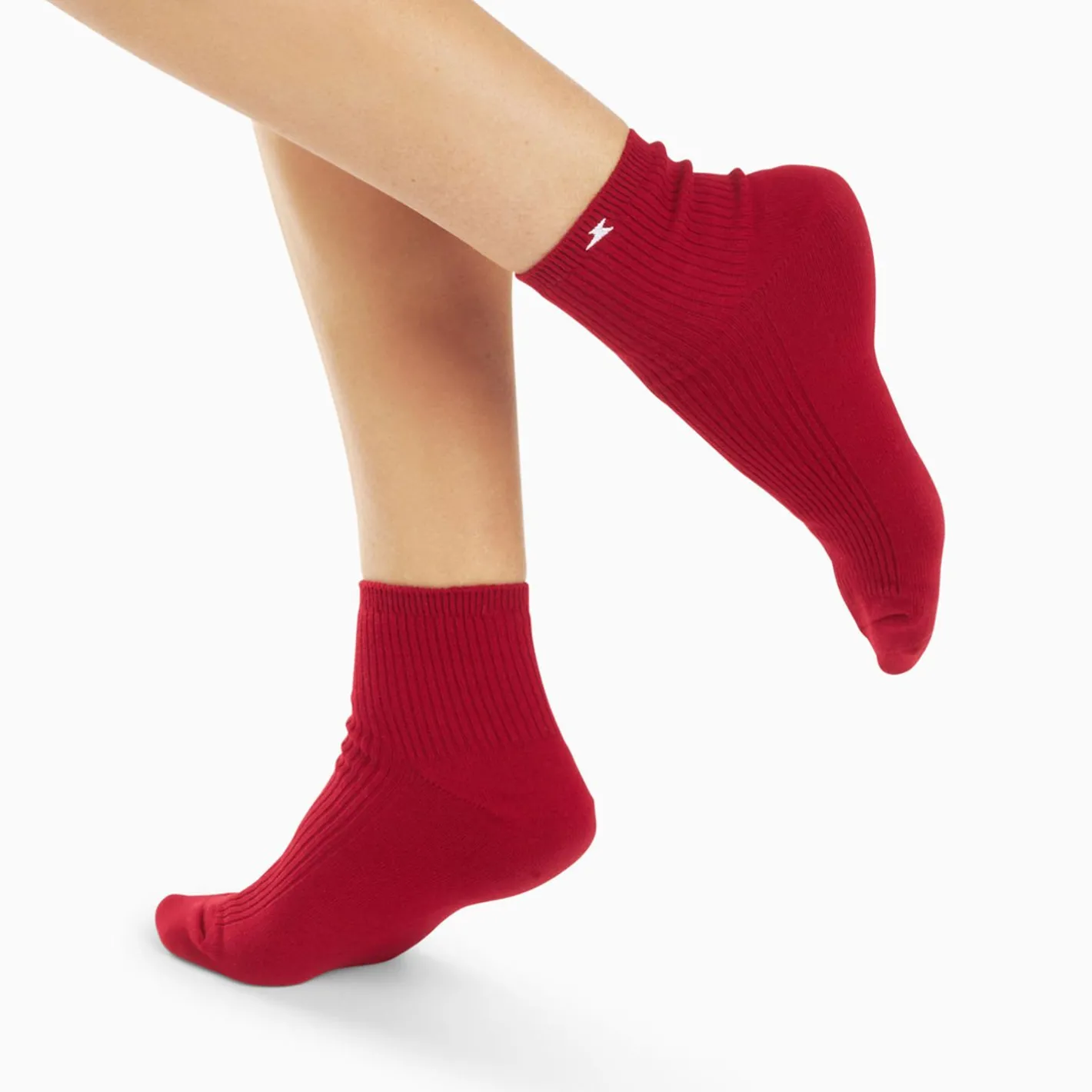 Vanessa Wu Chaussettes Courtes Amy Rouges Cotelees Outlet