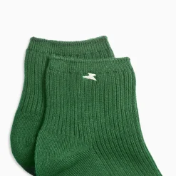 Vanessa Wu Chaussettes Courtes Amy Vertes Cotelees
