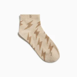 Vanessa Wu Chaussettes Courtes Rachel Beiges A Eclairs Camel Clearance