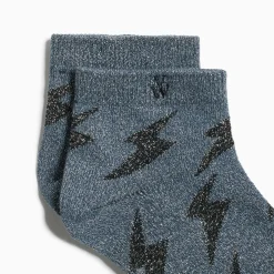 Vanessa Wu Chaussettes Courtes Rachel Grises A Eclairs Noirs Sale
