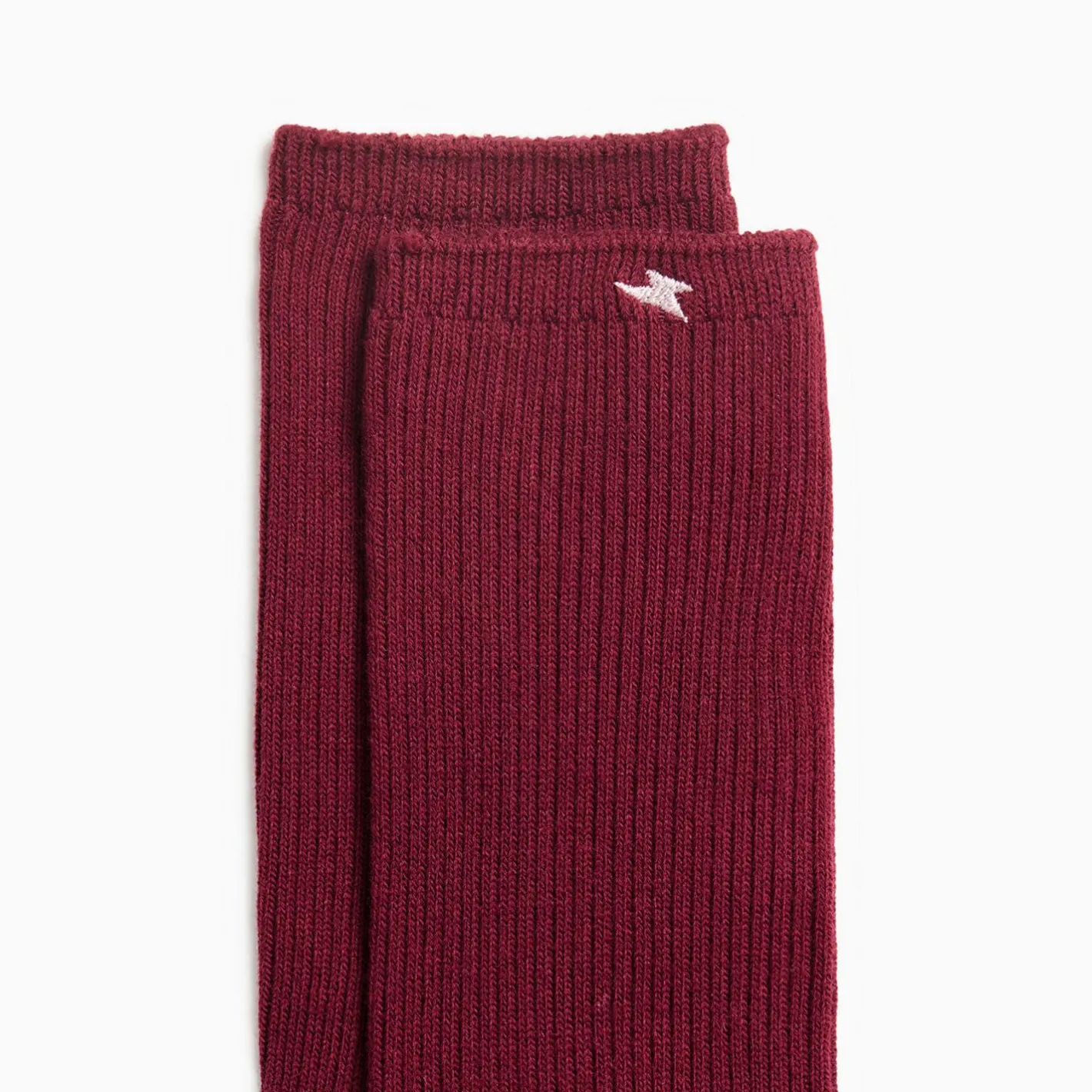 Vanessa Wu Chaussettes Ella Bordeaux Cotelees Discount