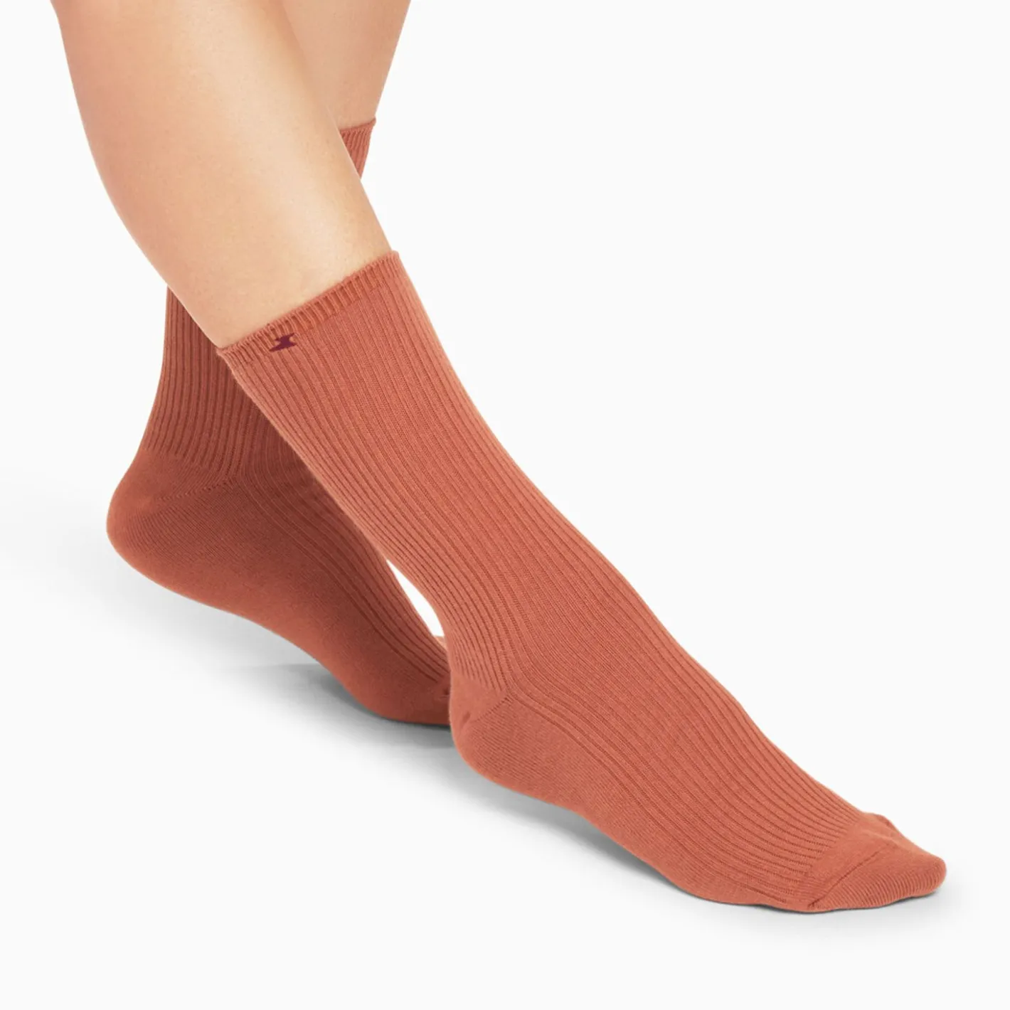 Vanessa Wu Chaussettes Ella Brique Cotelees Online