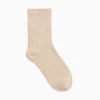 Vanessa Wu Chaussettes Quinn Beige Et Or Paillete Online