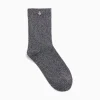 Vanessa Wu Chaussettes Quinn Noir Et Argent Paillete Outlet