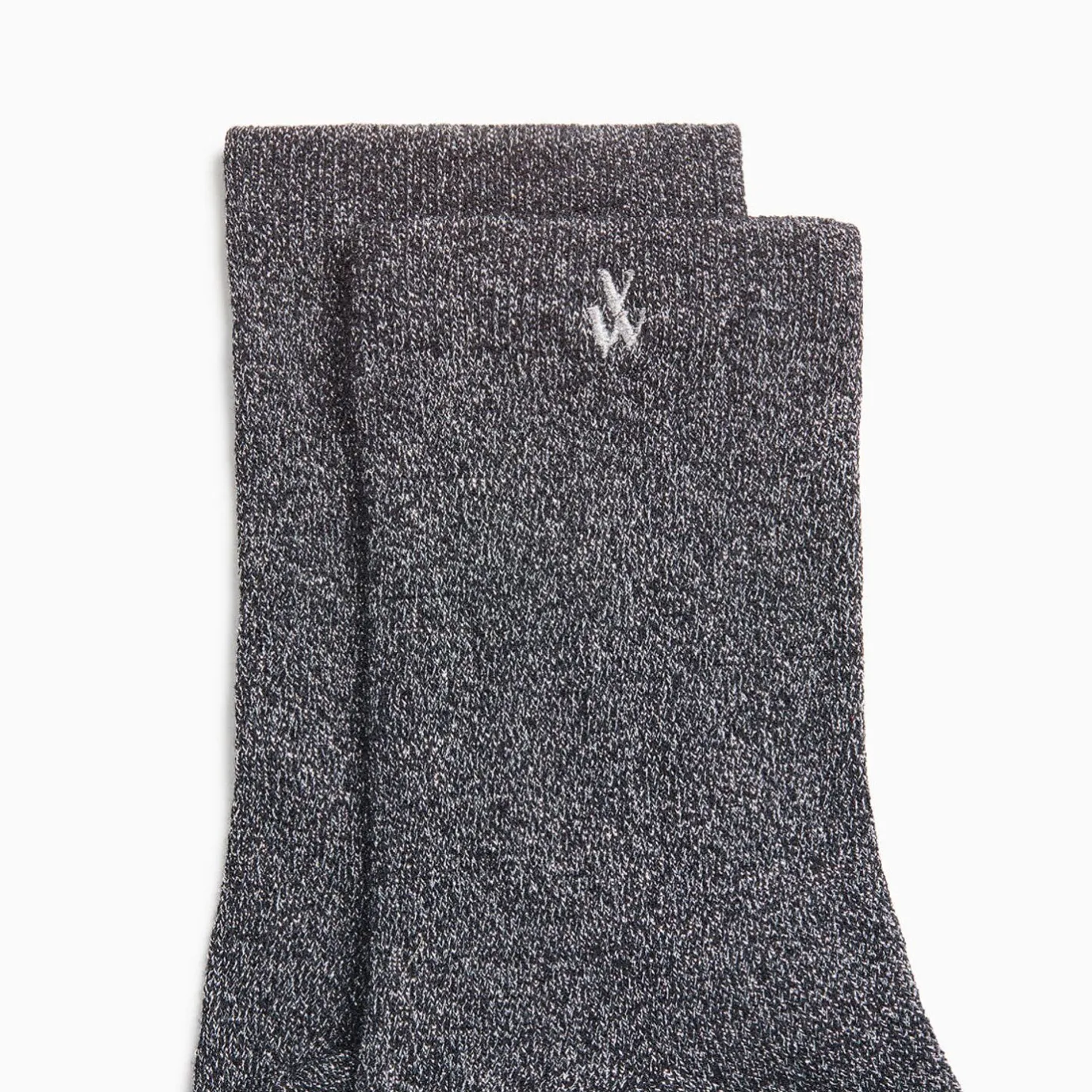 Vanessa Wu Chaussettes Quinn Noir Et Argent Paillete Outlet