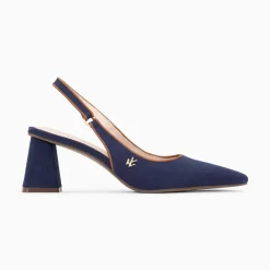 Vanessa Wu Escarpins Slingback Lara Marine A Bout Pointu Hot