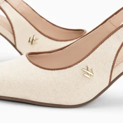 Vanessa Wu Escarpins Slingback Lara Beiges A Bout Pointu Hot